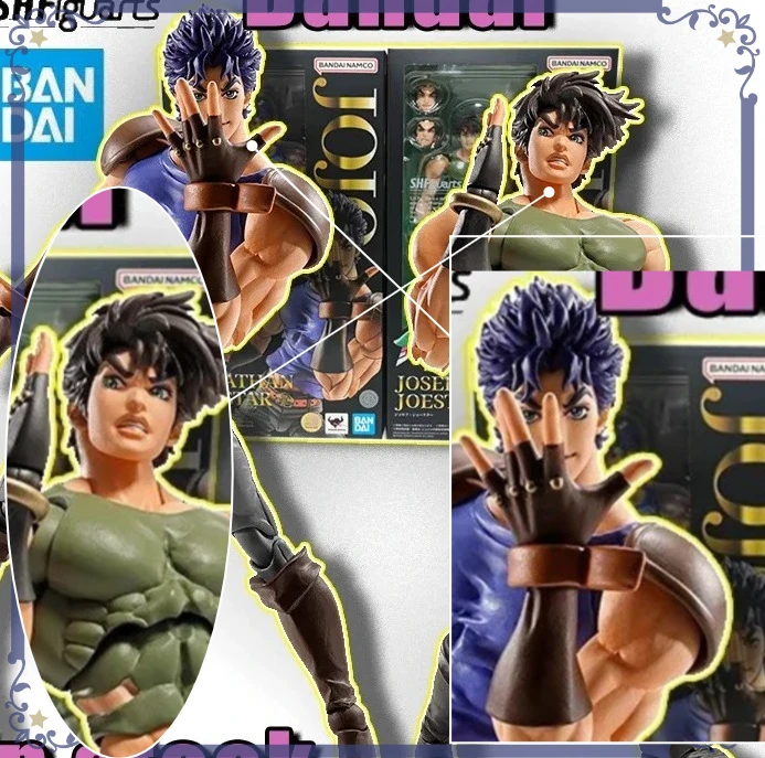 Фото В наличии: Фигурка Bandai SHF S.H.Figuarts Джонатан Джостар, Джозеф Джостар из «Невероятных приключений ДжоДжо», коллекционная модель, подарок №1