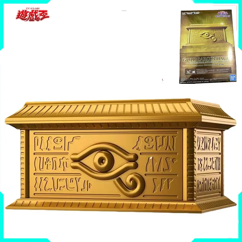 BANDAI ORIGINAL GOLD SARCOPHAGUS FOR ULTIMAGEARMILLENNIUM PUZZLE Аниме Фигурки Игрушки для мальчиков