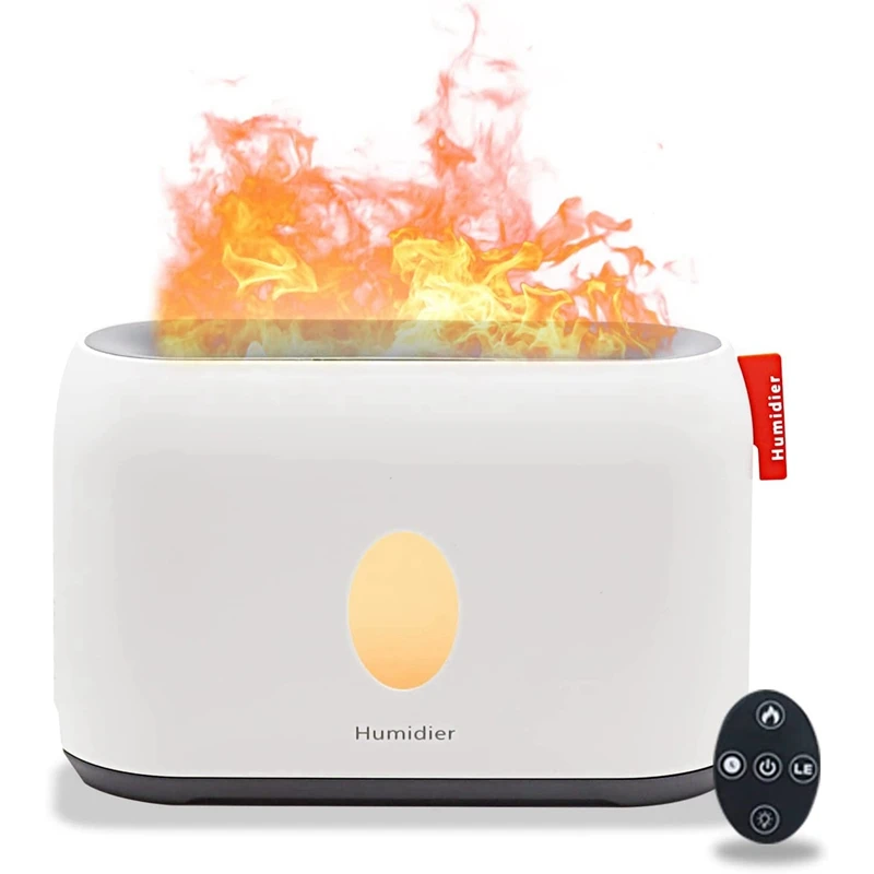

Small Cool Mist Humidifiers for Bedroom-6.76 OZ Essential Oil Diffuser with Flame Light,Aromatherapy Diffuser Humidifier