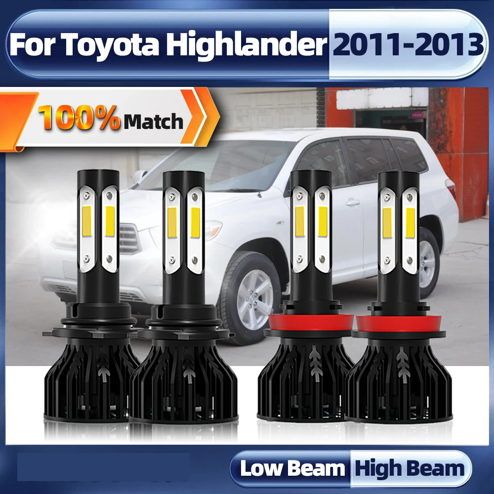 

H11 LED Canbus 240W 40000LM Car Headlight Bulbs HB3 9005 Turbo LED Auto Fog Light 6000K For Toyota Highlander 2011 2012 2013