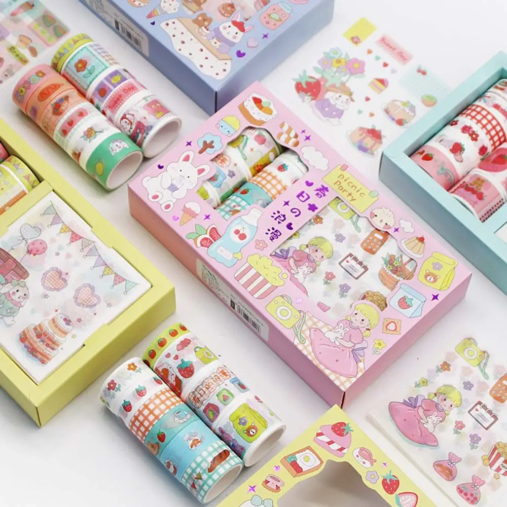 

Cute Tape Kawaii Decorative Adhesive Tape Gold Foil Masking Tape Sticker Scrapbooking DIY Diary Stationery