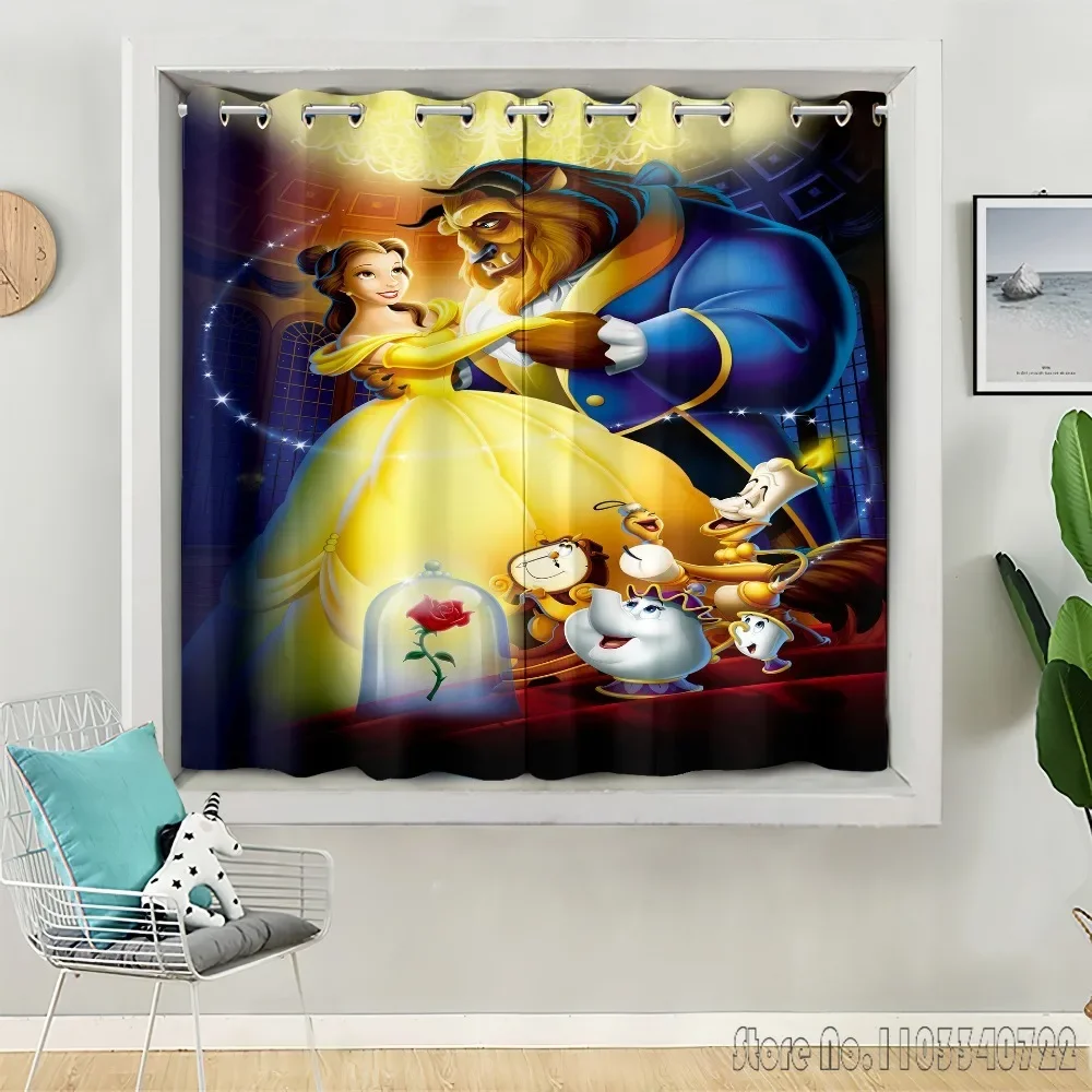 Занавески на окна Принцесса и принц Disney жасмин Ариэль затемняющие шторы с 3D