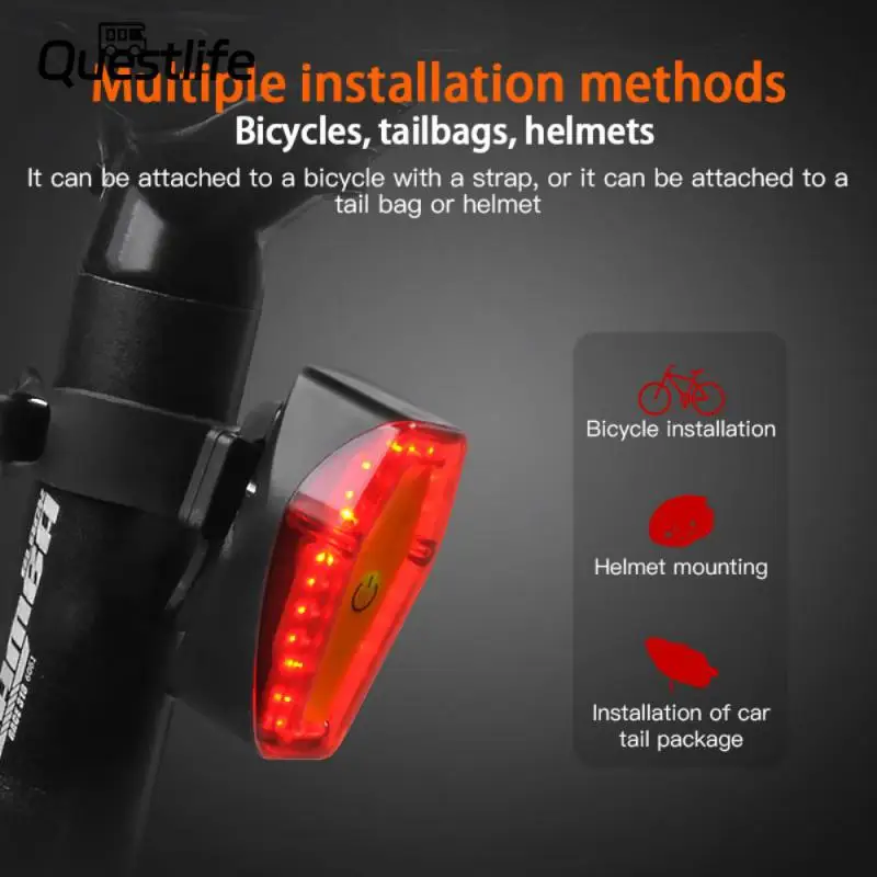 

Задний фонарь для велосипеда, с зарядкой через USB, 6 режимов