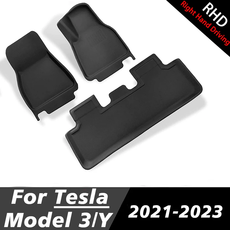

RHD Car Floor Mats for Tesla Model Y Model 3 2021-2023 Cargo Trunk Mats Waterproof All-Weather Durable XPE Floor Liners