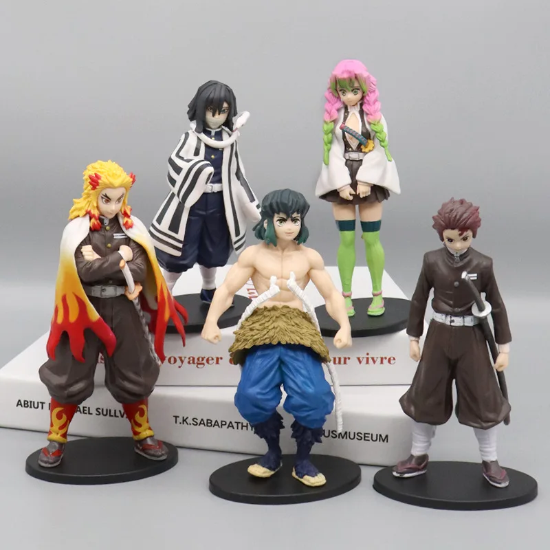 

Demon Slayer Anime Kimetsu No Yaiba Tanjirou Nezuko Action Figures Toys Kanroji Mitsuri Uzui Tengen Anime Figure For Gifts PVC