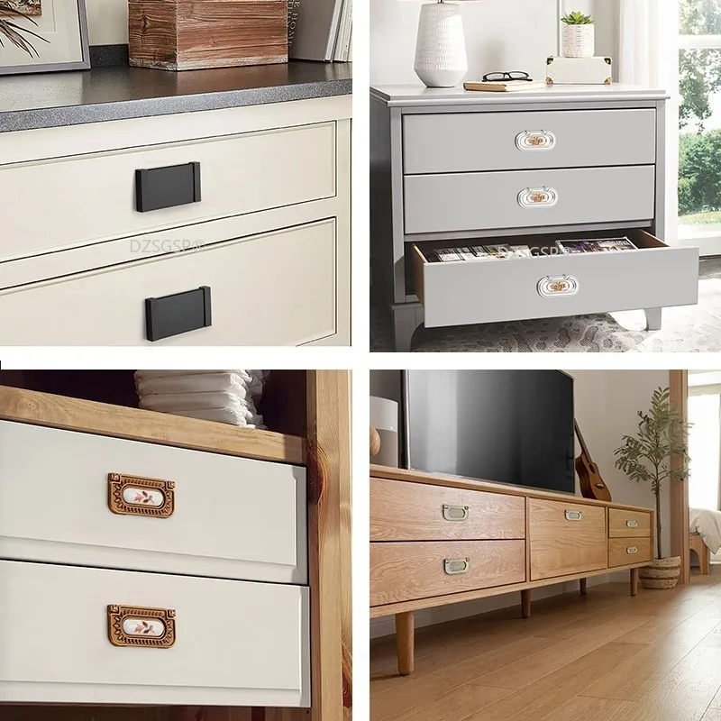 Современные дверные ручки в европейском стиле ящики двери шкафов темные простые