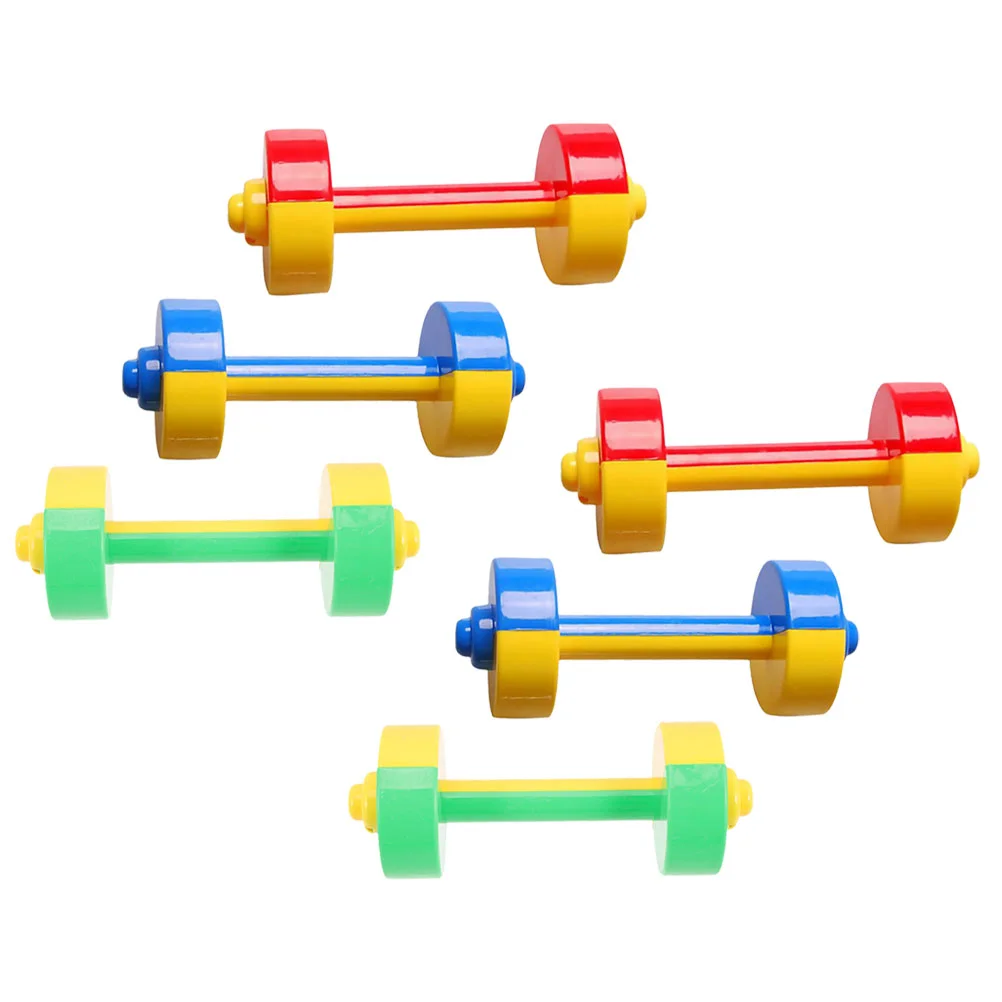 

6 Pcs Children's Weightlifting Dumbbells Gymnastics Toy Plastic Educational Baby Toys Gift Kindergarten Kids Exercise Fitness