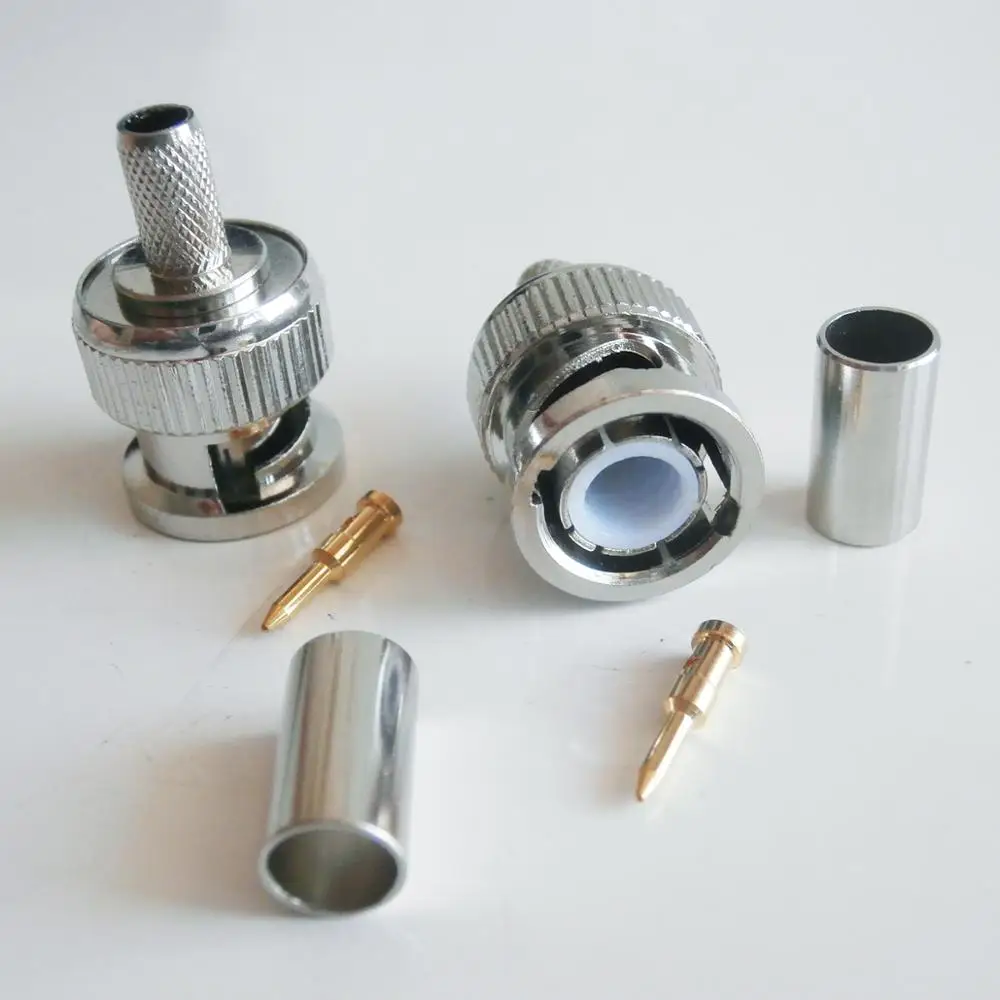 

1X Pcs Q9 BNC Male Plug RF Coax Connector Socket Crimp for LMR195 RG58 RG142 RG223 RG400 RF Coaxial Straight Nickel plated