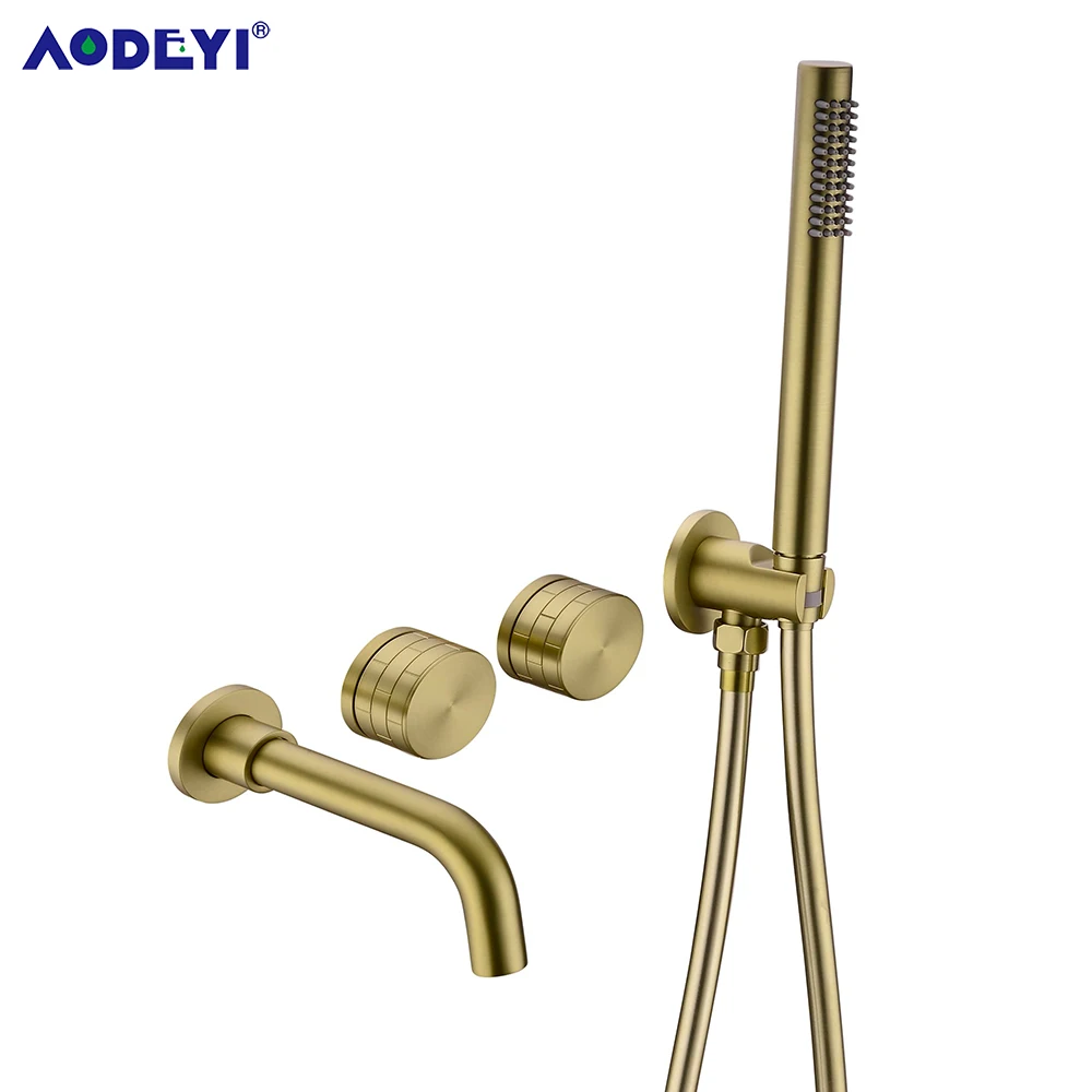 

Смеситель для душа AODEYI черный матовый золотой