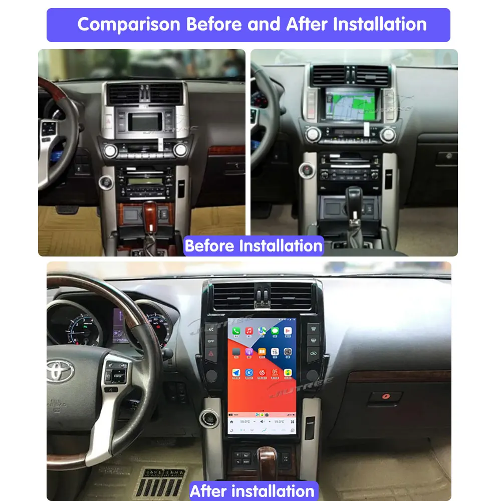 Android 11 для TOYOTA Land Cruiser Prado 150 2010 2011-2013 Автомобильный мультимедийный аудио стерео