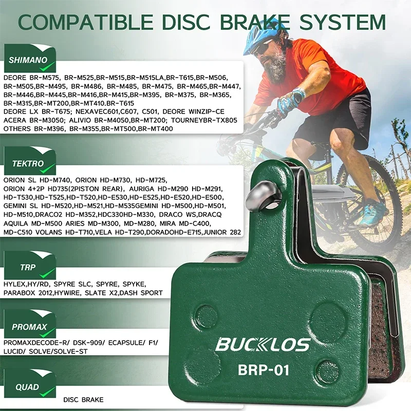 BUCKLOS керамические Hydísic дисковые тормозные колодки для SHIMANO B01S B05S 1/2 пары MTB