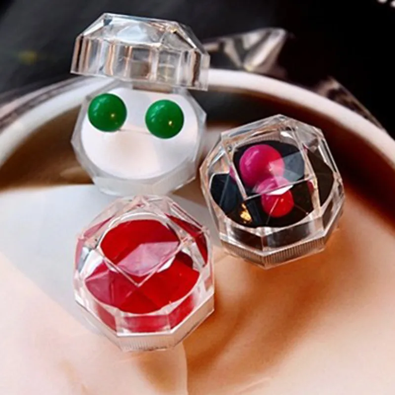 

Acrylic Crystal Jewelry Box Transparent Ring Earring Display Proposal Engagement Ring Holder Gift Organizer Pendant Storage Case