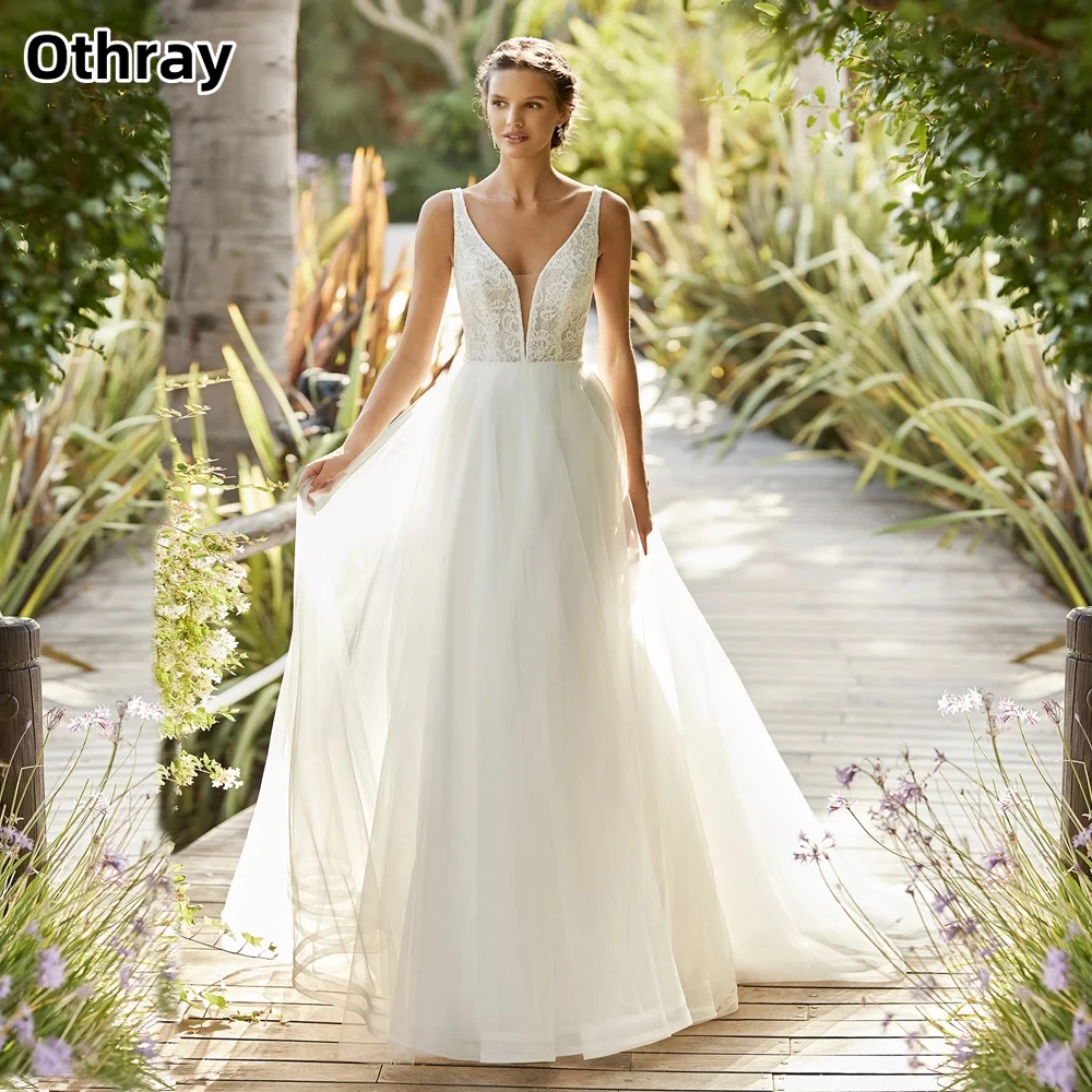 Богемное кружевное свадебное платье Othray сексуальное мягкое Тюлевое без рукавов