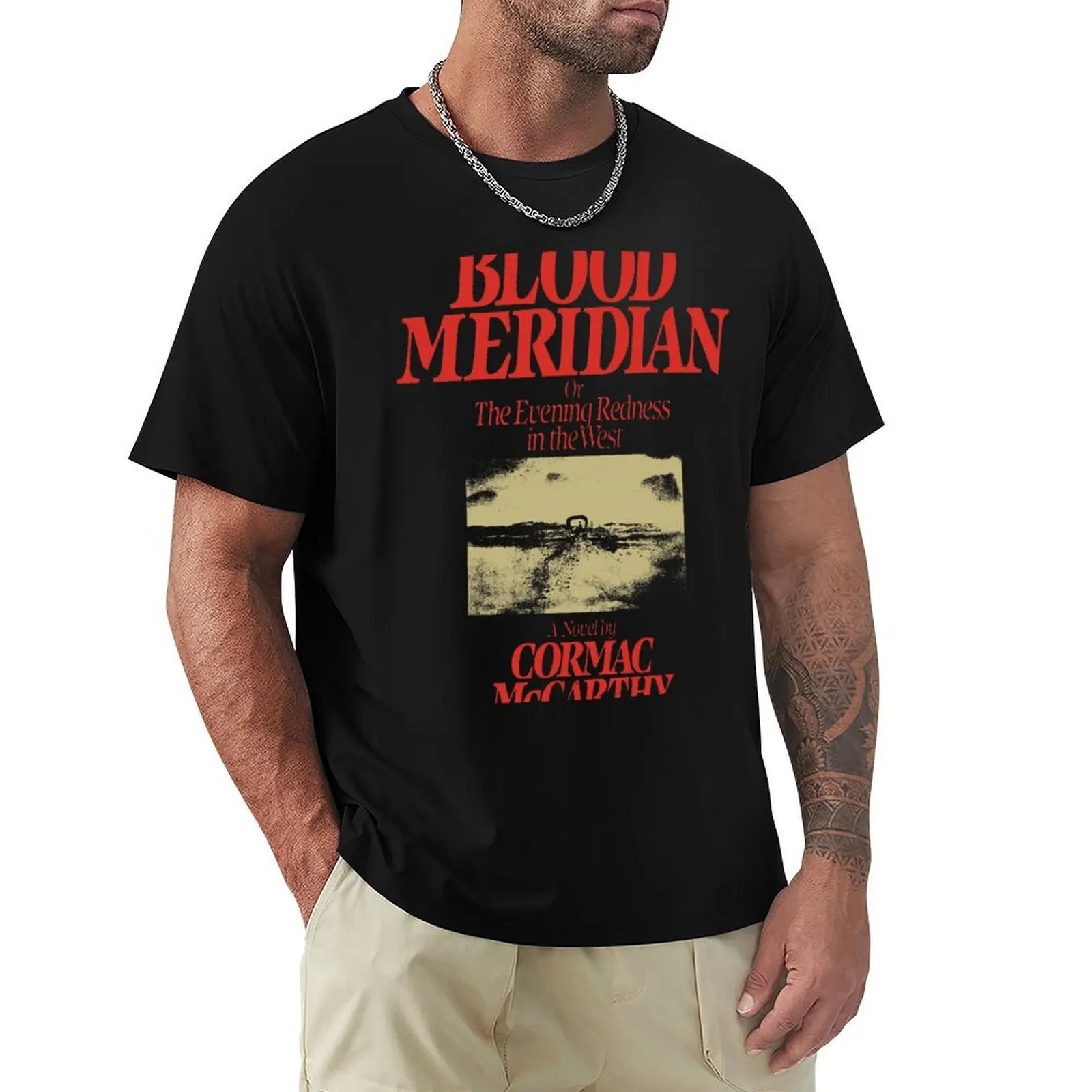 Фото Blood Meridian - Cormac Mcarthy Футболка для повседневной носки с коротким рукавом №1