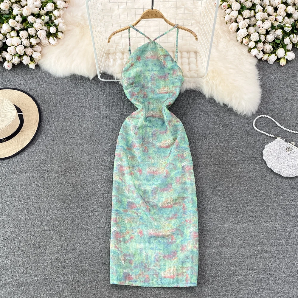

2022 Summer Sweet Japanese Women Dress Korean Chic Elegant Office Lady Dress Vintage A-Line Print Vestidos Femme