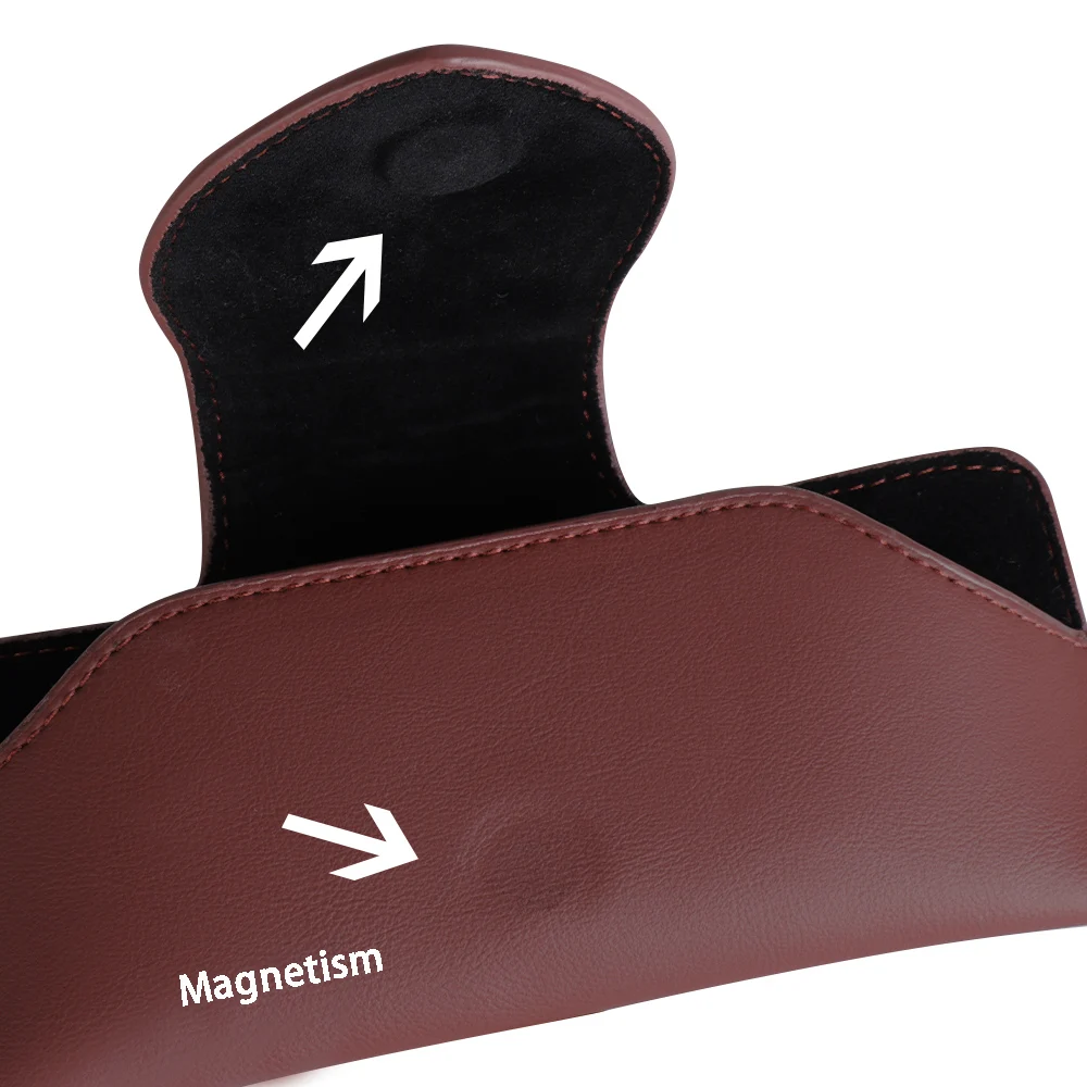 Коробка для хранения автомобильных очков из искусственной кожи универсальная