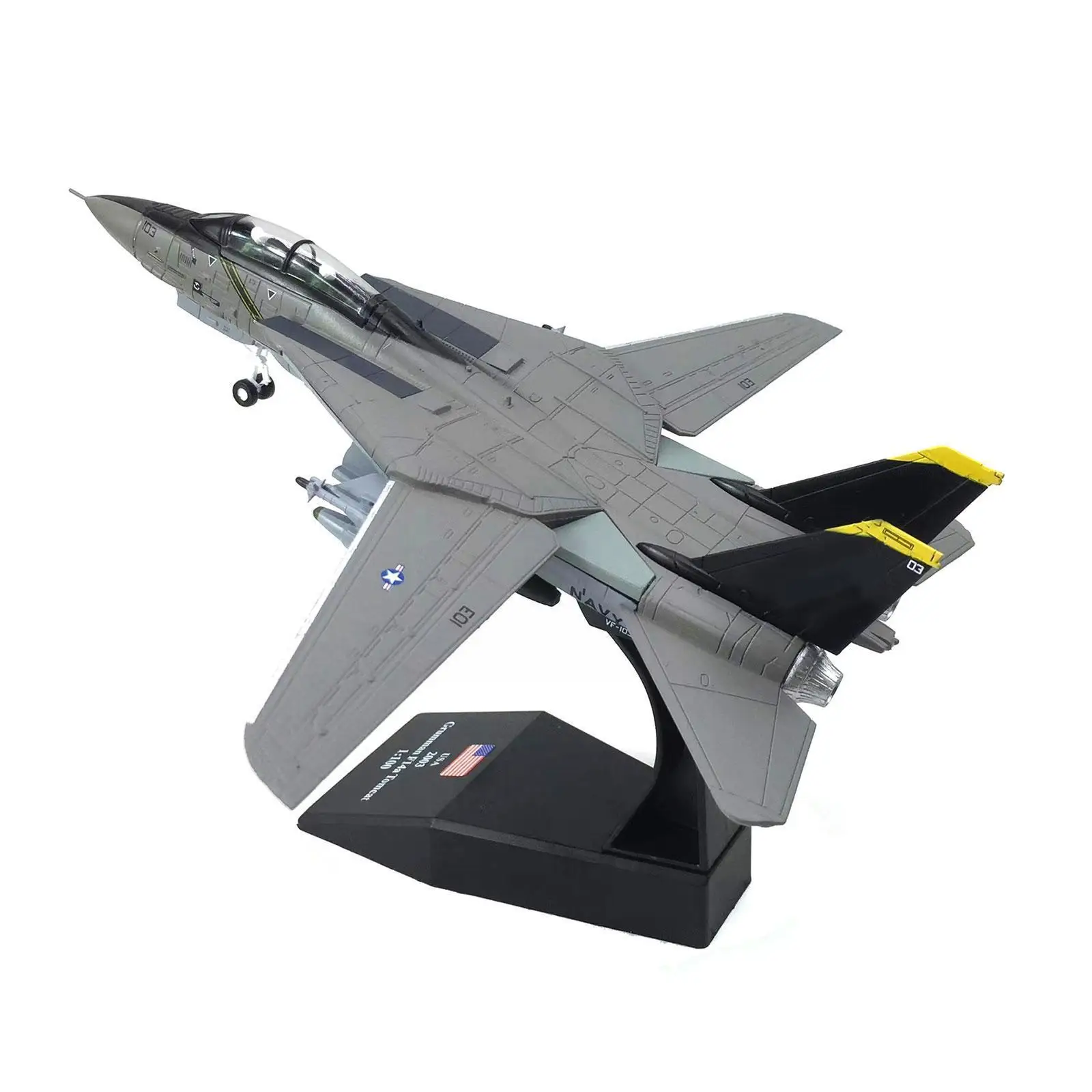 

Модель военной модели 1/100 F14 Tomcat, игрушки, модель модели женской/б, игрушка для коллекции, подарок, Прямая поставка J4z1