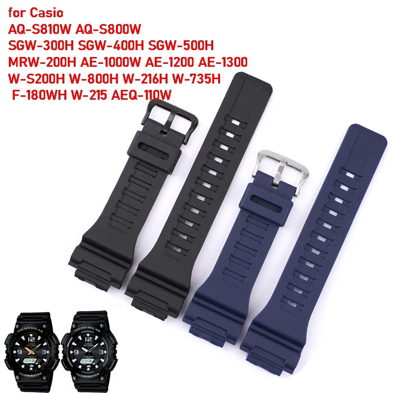 Для Casio G-shock AQ-S800/AQ-S810W SGW-300H SGW-400H HDC-700 MRW-200H/1300 W-S200H AE-1000W ремешок для часов - купить по