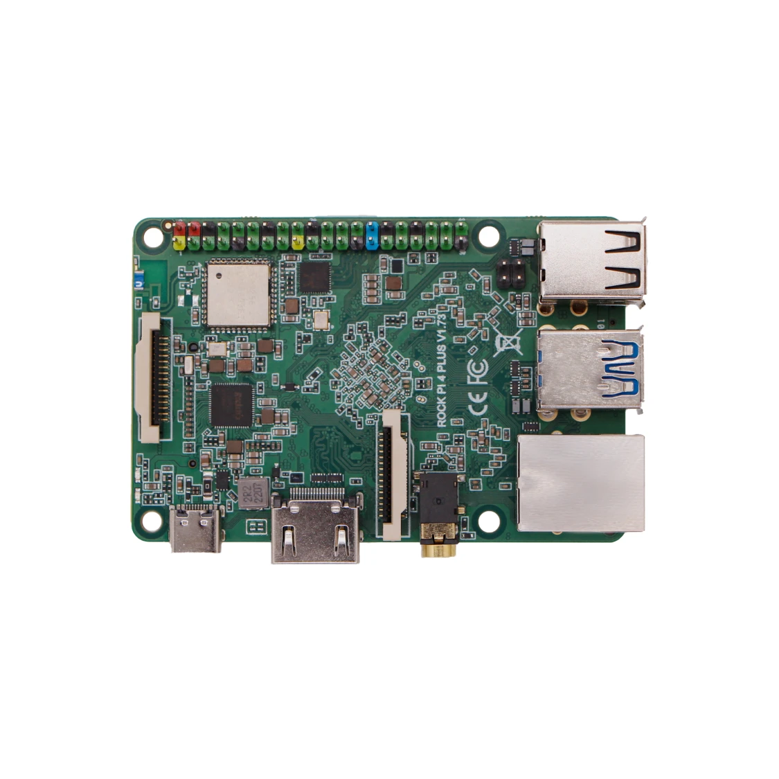 Фото AvaCoreRadxa ROCK 4B Plus OP1 RK3399 6-ядерный одноплатный компьютер 4K с PCIe 2.1, двойным Wi-Fi и 5-гигабитным Ethernet в металлическом корпусе №3