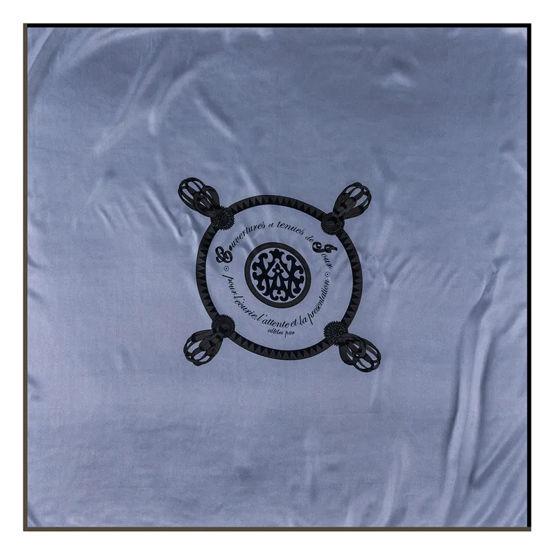 Черные шелковые края шарф с принтом ручная работа шелковая обертка для волос 90x9 0