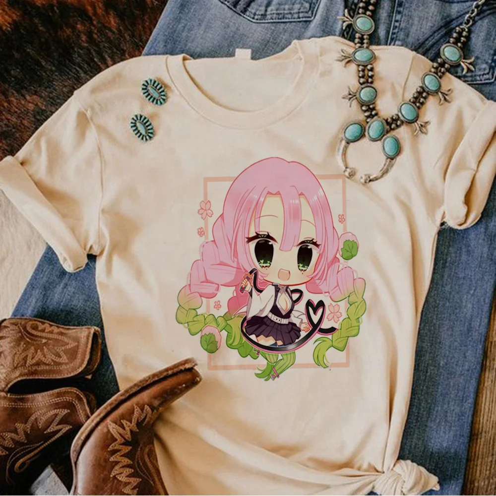 

Demon Slayer Mitsuri Tee women summer comic harajuku t shirt girl Japanese 2000s y2k clothes