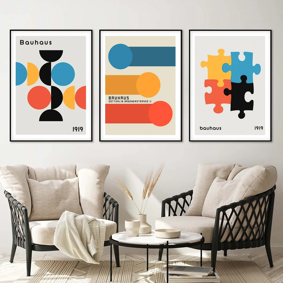 Скандинавский боухаус абстрактные Геометрические линии рисунок на стену