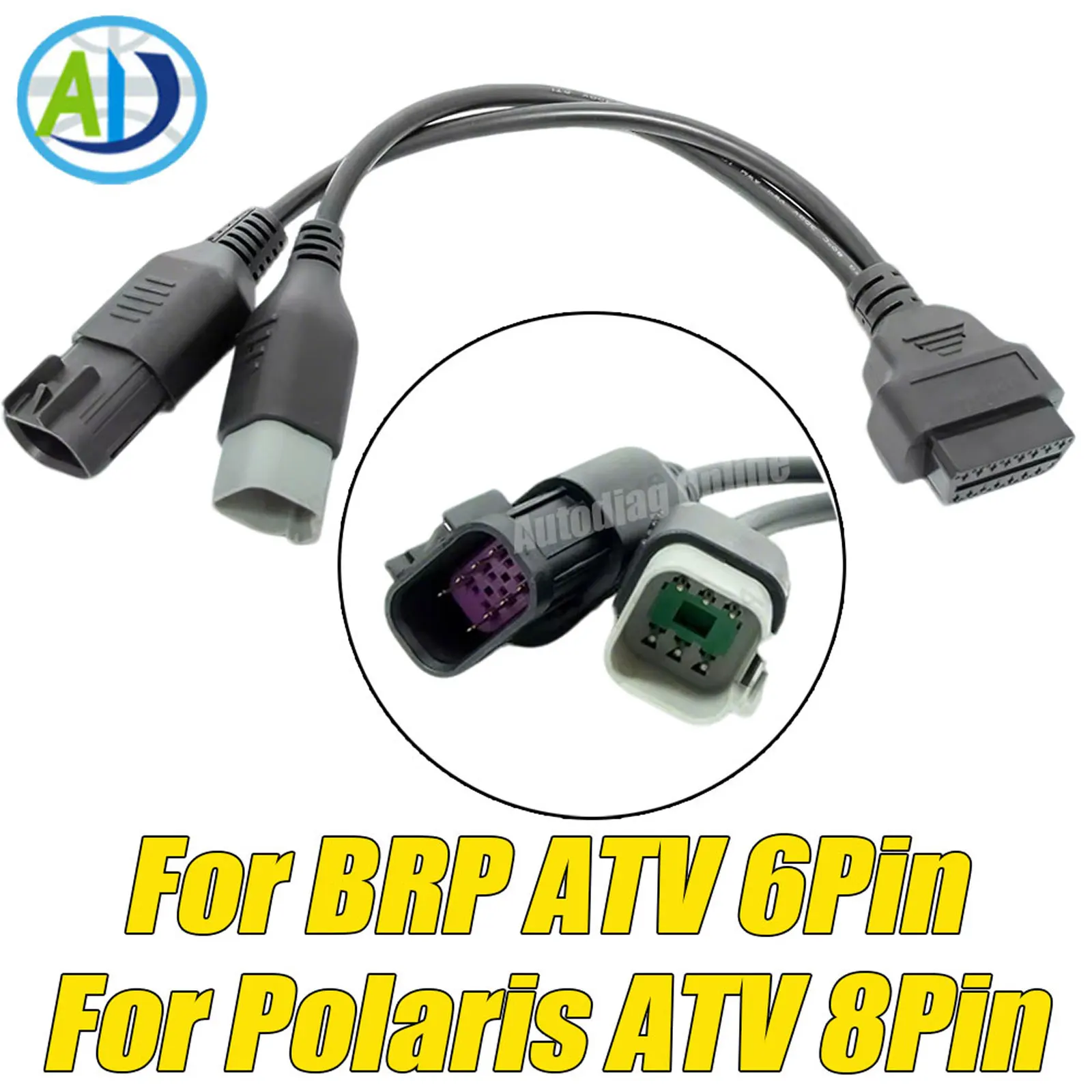 

OBD2 диагностический кабель 6Pin 8Pin для BRP Maverick/Outlander/Spyder для Polaris RZR/ACE CAN-AM ATV UTV мотоциклетный диагностический кабель