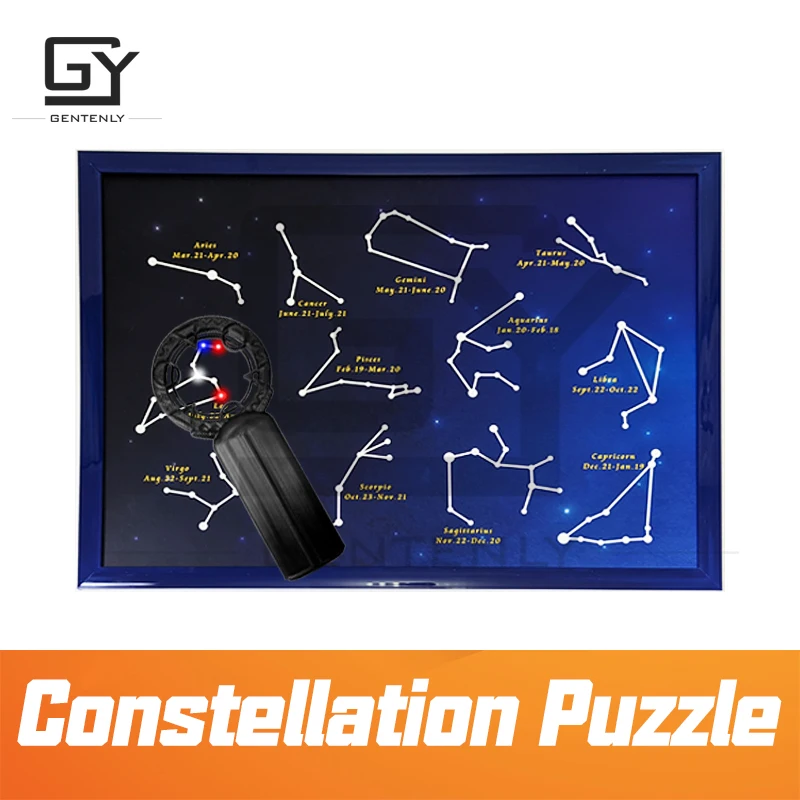 

Escape Room Props Constellation Puzzle 12 Star Signs Zodiac Game Escapement Time Move Scanner To Correct Position And Get Clues