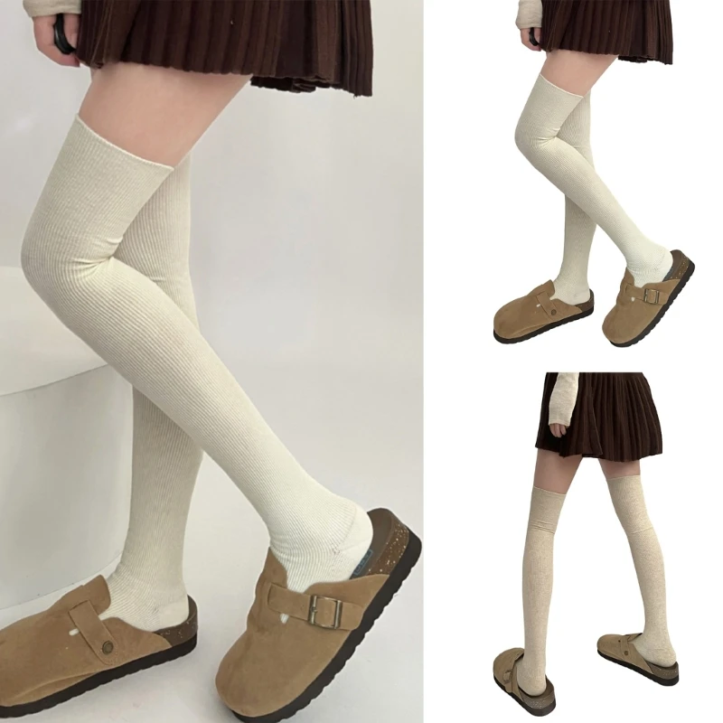 

2 шт., милые длинные чулки, сексуальные хлопковые женские осенне-зимние теплые гольфы до бедра