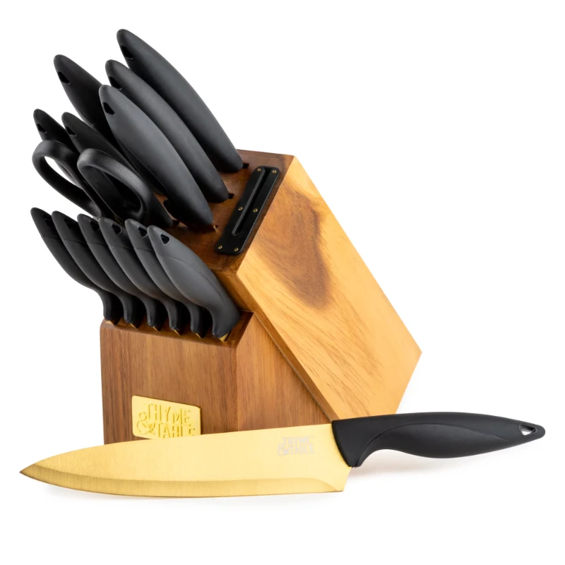 

15-Piece Knife Block Set Professional Home Kitchenware Cookware