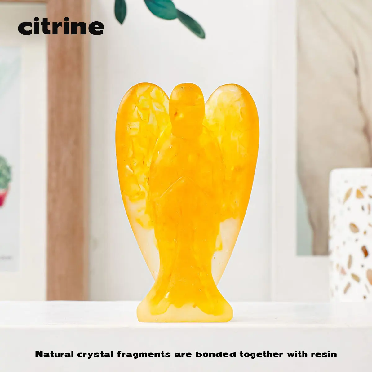 

Натуральный Кристалл Ангел-защитник Статуя Орнамент Капиллярное Производство Красочный Драгоценный Камень Украшение Дома Подарок