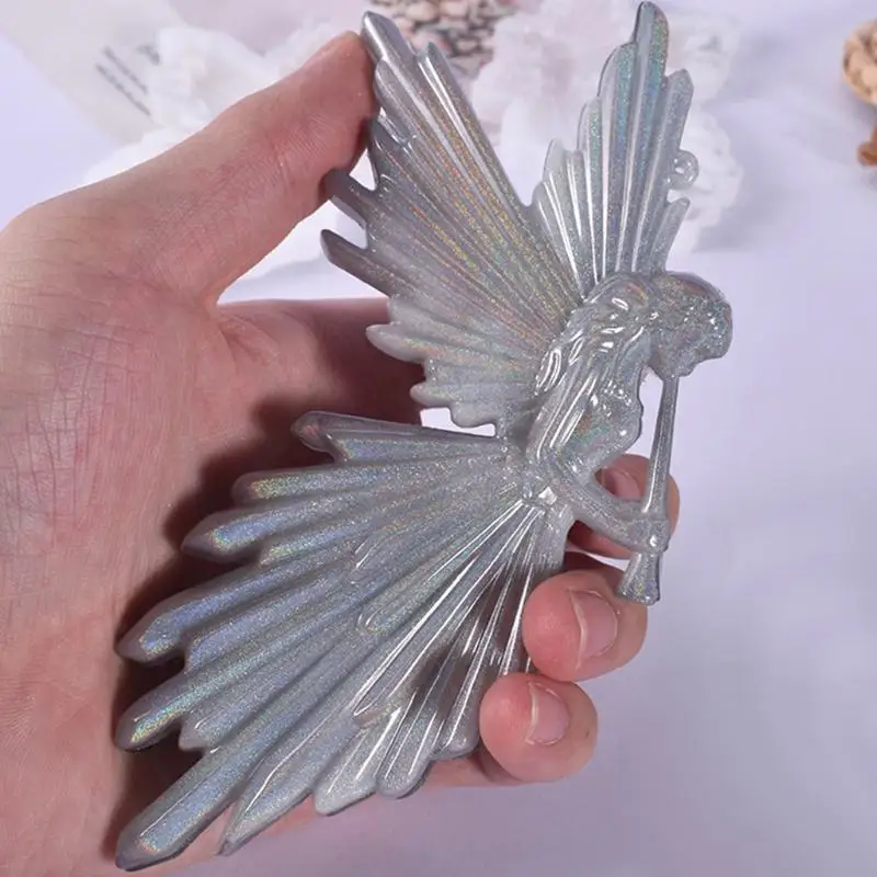 85LA DIY кристалл девушка флейта ангел форма для эпоксидной смолы зеркало блестящая