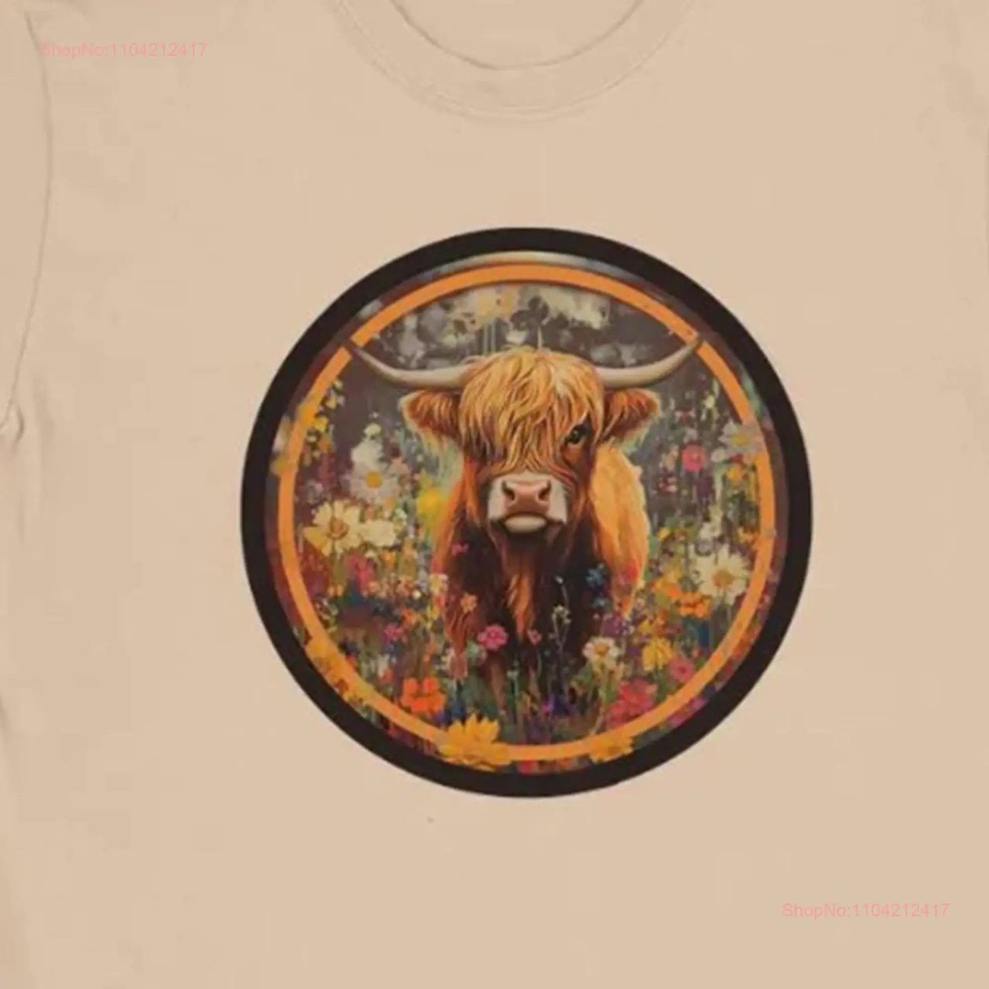 Футболка с цветочным рисунком коровы Highland Funny Lover Heifer длинными или короткими