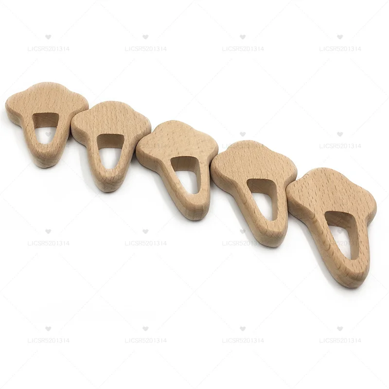 

Ice Cream Wooden Teether Ring DIY Organic Eco-friendly Nature Unfinished Infant Pacifier Chain Accessories Baby Rattle Toy Gift