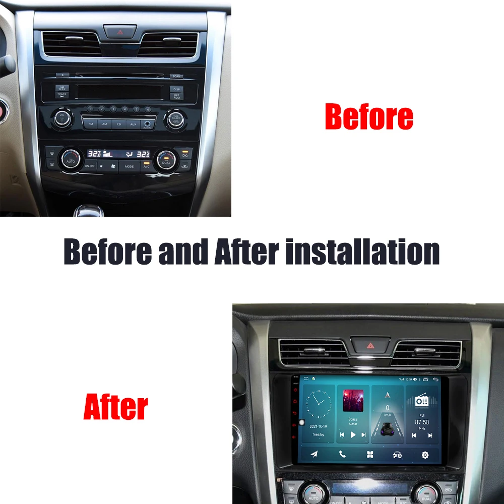 Автомобильный радиоприемник Android 11 Wi-Fi IPS сенсорный экран 9 дюймов для Nissan Teana 3 Altima