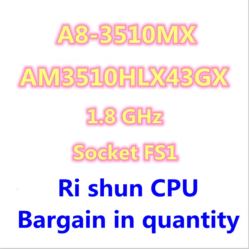 

A8-3510MX A8 3510MX 1,8 ГГц четырехъядерный четырехпоточный ЦПУ процессор AM3510HLX43GX разъем FS1
