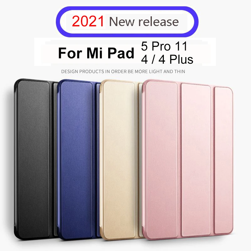 

Умный чехол для Xiaomi mi pad 4 plus/pad4, силиконовый чехол-книжка из искусственной кожи для планшета MIPAD 5 Sleeve Pro 11, защитный чехол
