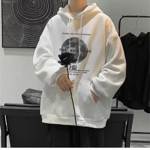 Hoodies Earth Print Loose Women Hoodies Sweatshirts Oversize Female Long Sleeve Autumn Winter Warm Tops Fashion Woman Clothes