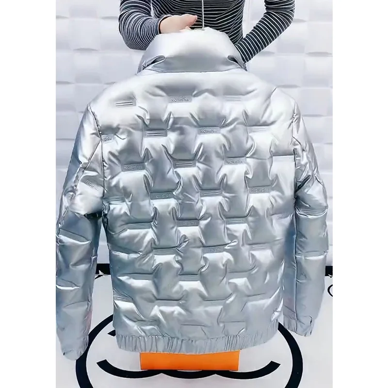 New Winter Coat, Men'S Stand Collar Down Jacket, Slim, Light And Warm Cotton Solid Color, Short Net Red