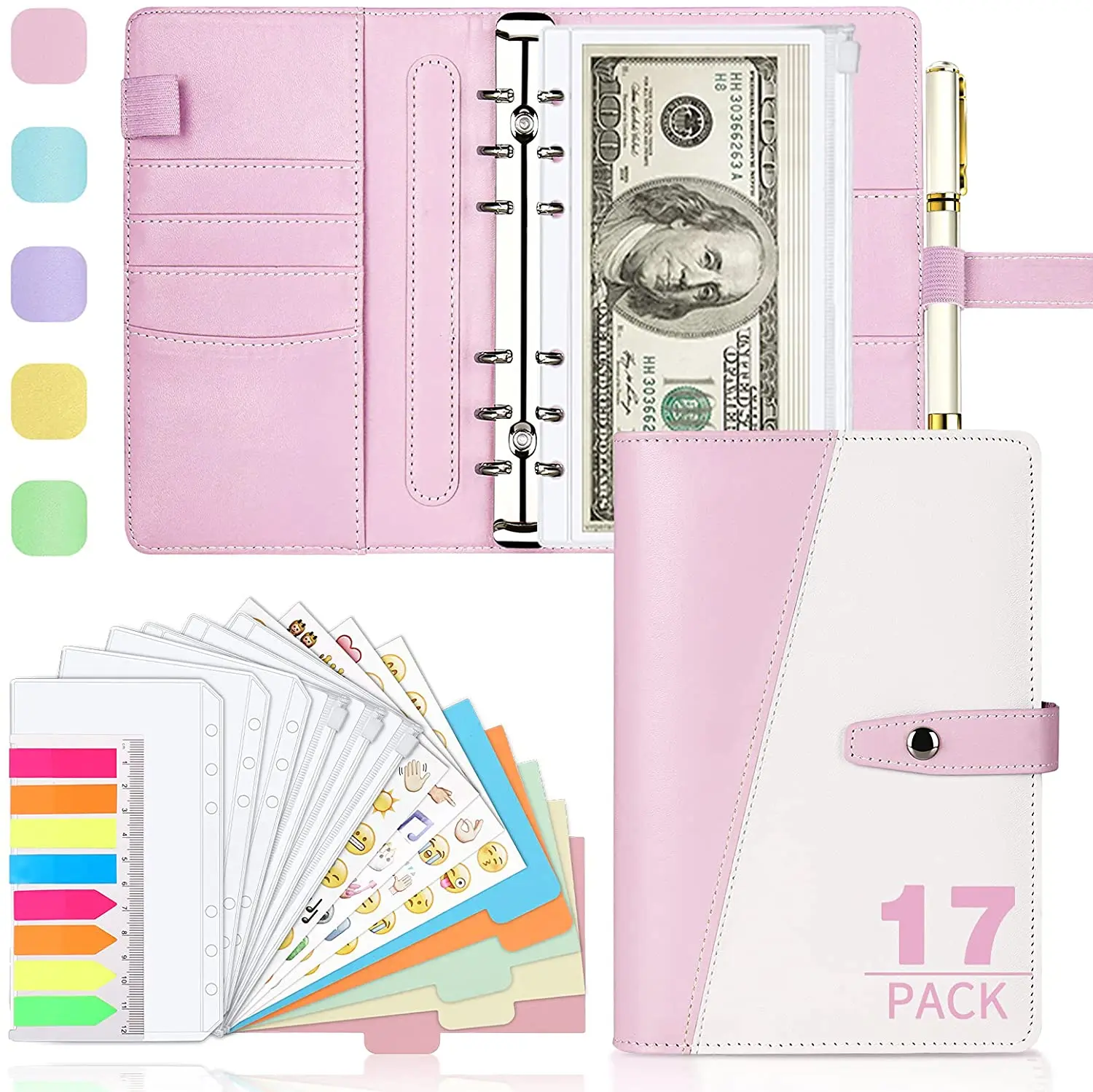 

Папка формата А6 со стильным дизайном, бюджетная папка с наличными конвертами, многоразовая папка с вкладышами для ежедневника, Личный орга...