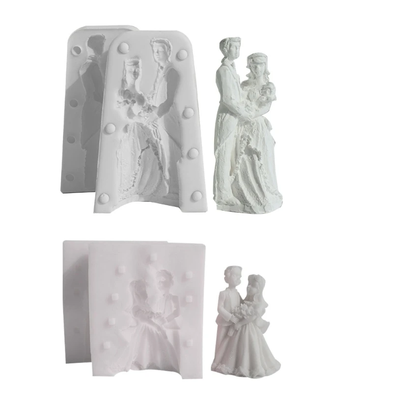 

3D форма для жениха невесты, силиконовая форма для изготовления свечей, домашний декор для ароматизированных свечей
