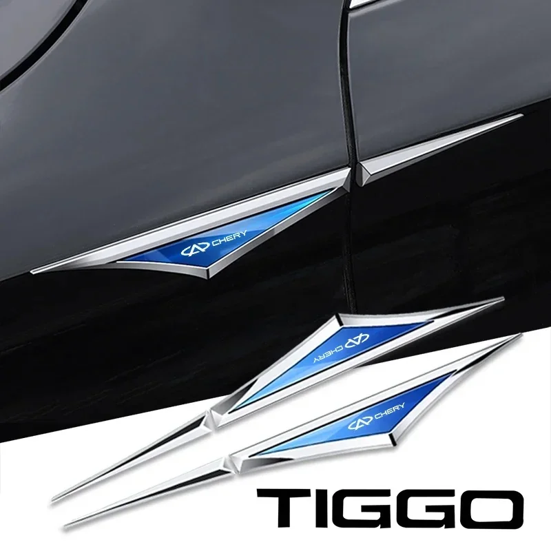 Фото 2 шт. 3D металлических наклеек-эмблем для крыла автомобиля Chery Omoda C5, Tiggo 4 Pro, Tiggo 7, Jaecoo J7, J8, элементы декора кузова автомобиля. №3