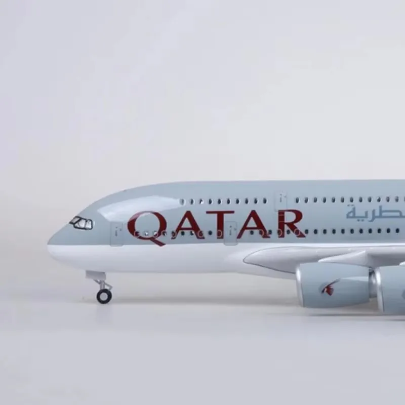 Масштаб 1/160 50 5 см самолет Airbus A380 QATAR модель авиакомпании W свет и колесо литой под