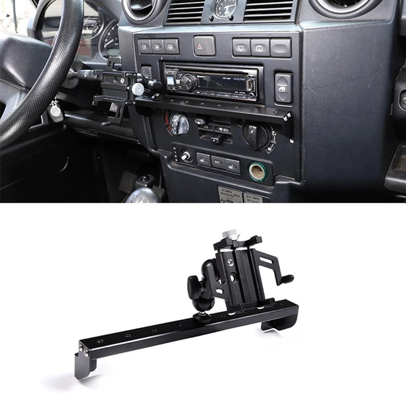 

For Land Rover Defender 2004-2018 Center Console Phone Holder Navigation Bracket Holder Accessories Aluminum Alloy