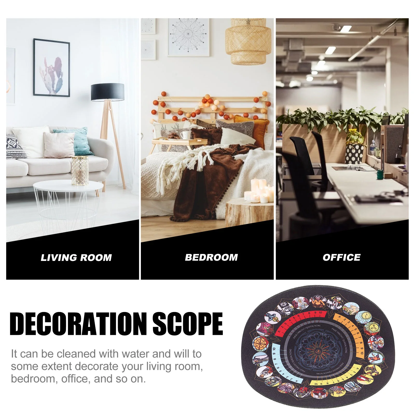 Резиновый коврик для гадания Таро защита стола декор карточек скатерть дома