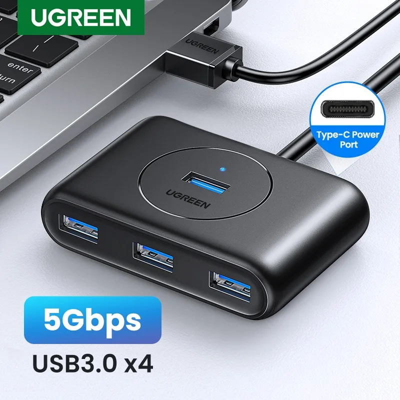 

UGREEN USB Hub 5Gbps 4 Ports USB 3.0 HUB Splitter for Hard Drives USB Flash Drive Adapter MacBook Pro Air Surface PC Accessories