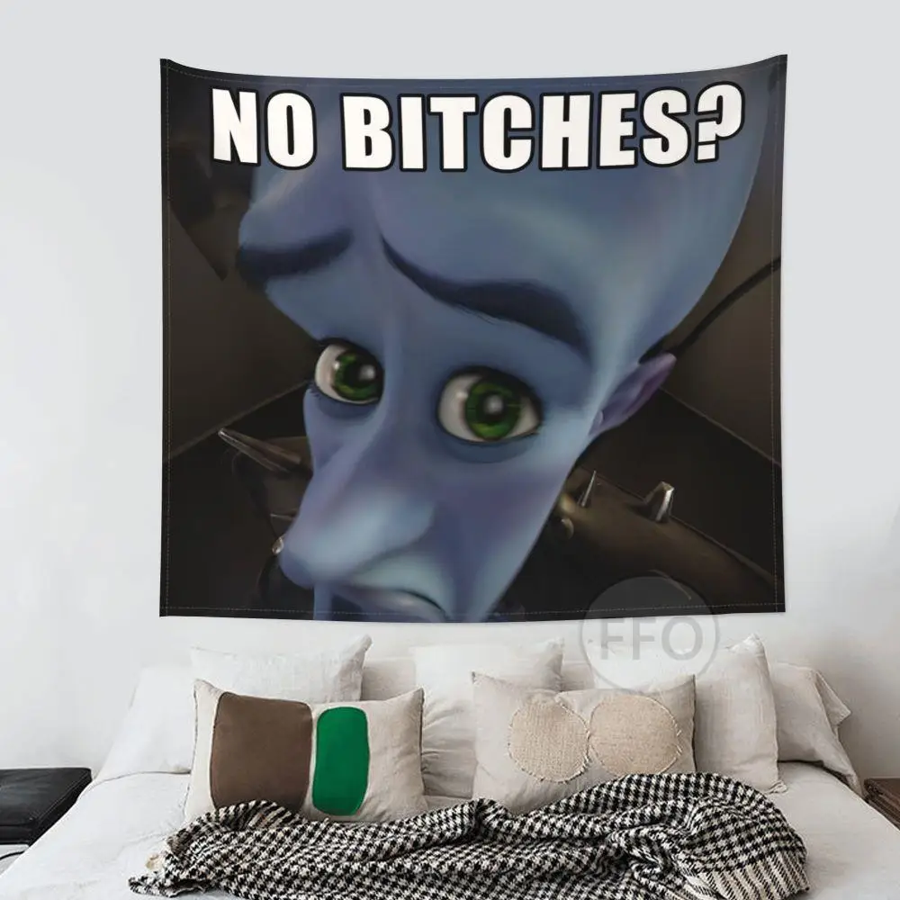 

гобелен на стену Забавный гобелен Megamind Meme Boutique настенный аниме гобелен Декор для комнаты эстетическое искусственное украшение для спальни