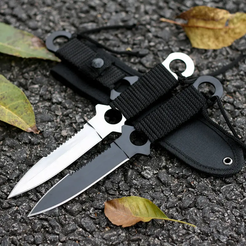 

For Outdoor Camping Hunting Knife Stainless Steel Tactical Knives Camping Survival Knife Tool With Nylon Sheath Survival Knife