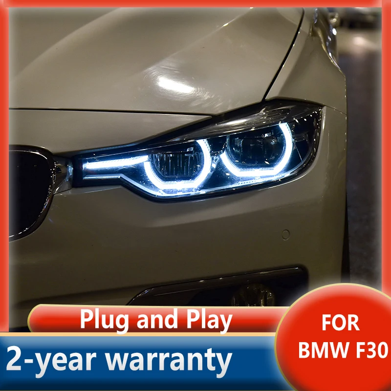 Для F30 фары 2013-2015 F35 светодиодные 320i 318i 325i DRL Angel Eye Beam автомобильные аксессуары