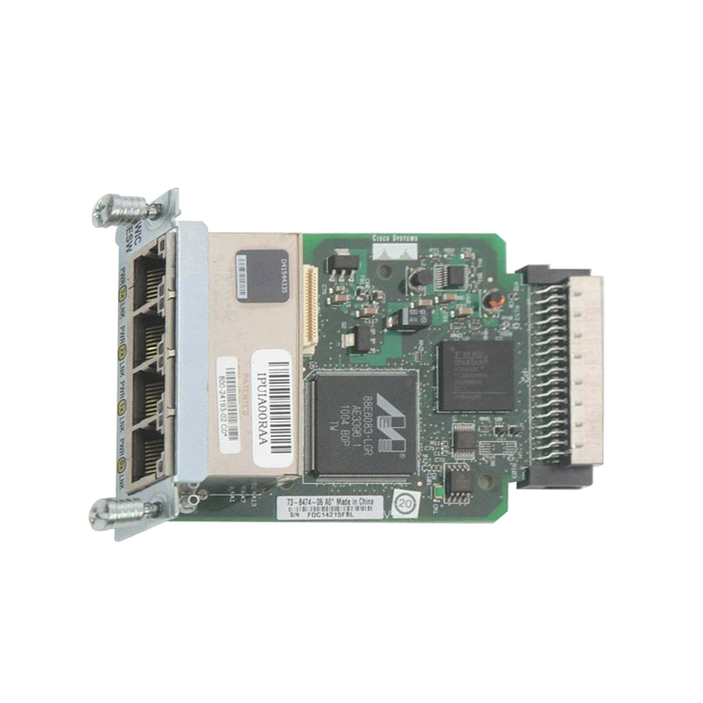 Original for 1800 2800 3800 Router 4 Port 10/100 Ethernet Switch HWIC Module Server Switch Network Interface Card HWIC-4ESW